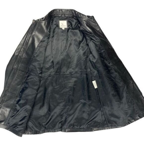 Anne Klein Ultra Soft Lambskin Leather Jacket Size M Classic Grunge 90s Y2k Coat - Picture 11 of 16